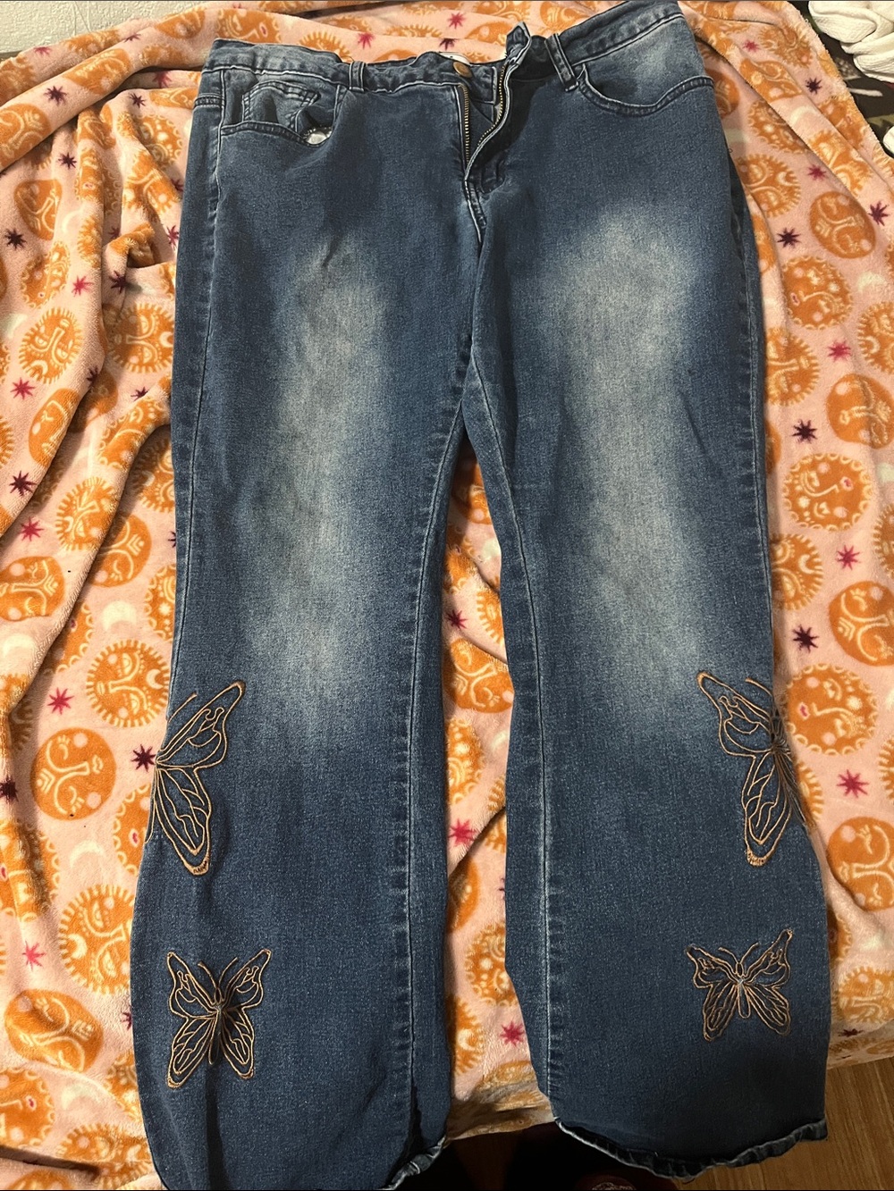 Butterfly bell bottoms plus size